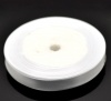 Изображение Широкие Атласные Ленты Белые для Изделий на Свадьбу ширина 12.6mm из Дакрона,проданные 1 свиток /уп(22.5M)