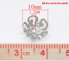 Picture of Alloy Filigree Beads Caps Flower Silver Tone Hollow (Fits 10mm Beads) 10mm x 4mm, 500 PCs