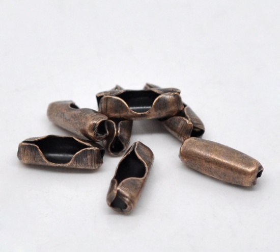 Picture of Alloy Ball Chain Connectors Antique Copper (Fit 2.4-3mm Ball Chain) 9mm x 3mm, 500 PCs