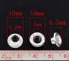 Bild von Kupfer European Stil Charm Perlen Endkappen Versilbert(Geeignet für 5.5mm D. Perlen) 10x4.5mm.Verkauft eine Packung mit 250 Paare
