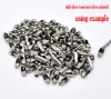 Picture of Iron Based Alloy Ball Chain Connectors Silver Tone (Fit 2-2.4mm Ball Chain) 8mm x 3mm, 500 PCs