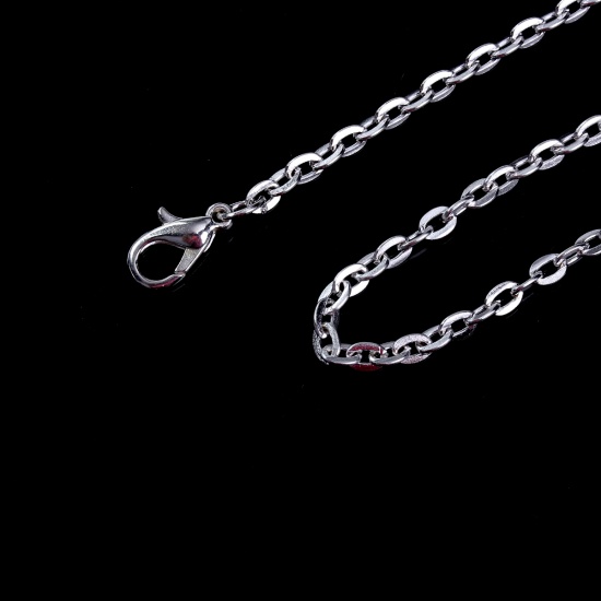 Изображение Ожерелья из Цепи с Застежкой Лобстер 46cm Посеребренные, проданные 12 шт