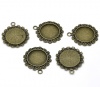Picture of Zinc Based Alloy Cabochon Setting Pendants Round Antique Bronze (Fits 20mm Dia.) 3.4cm x 3cm, 10 PCs