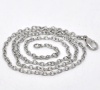 Picture of Link Cable Chain Necklace Silver Tone 45.6cm(18") long, Chain Size: 3.5x2.5mm(1/8"x1/8"), 12 PCs