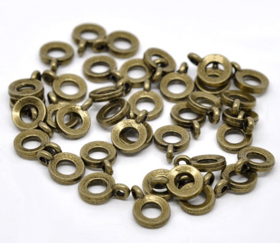 Picture of Antique Bronze Bail Beads 11x8mm, sold per packet of 100