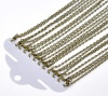 Immagine di Lega di Zinco + Lega Collana Tono del Bronzo Cavo Catena lunghezza:40.5cm Dimensione della Catena: 3x2mm, 12 Pz