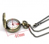 Bild von Bronzefarbe Halskette Quarz Taschenuhr Uhr mit Batterie 85cm Lang.Verkauft eine Packung mit 1 Stück