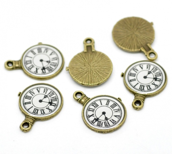 Picture of Antique Bronze Watch Charm Pendants (not real watch,just charm pendants) 23x17mm, sold per packet of 20