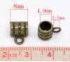 Picture of Zinc Based Alloy European Style Bails Beads Round Cup Antique Bronze 8mm x 6mm, 100 PCs