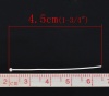 Image de Aiguille Clou Tige à Tête Boule en Alliage de Fer Argenté 45mm long, 0.7mm Gros (21 gauge), 1 Paquet(300 PCs)