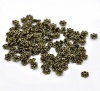 Image de Coupelle en Alliage de Zinc Fleur Bronze Antique (Approprié à Perle 8mm - 12mm) 6mm x 2.8mm, 300 PCs