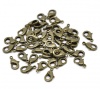 Picture of Brass Lobster Clasps Antique Bronze 12mm( 4/8") x 7mm( 2/8"), 50 PCs                                                                                                                                                                                          