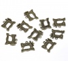 Picture of Antique Bronze Carved "Singer" Sewing Machine Charm Pendants 18x20mm, sold per packet of 30