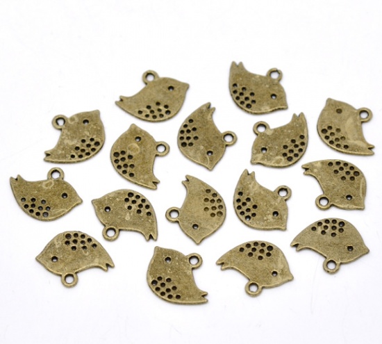Picture of Zinc Based Alloy Charms Mother Bird Antique Bronze 16mm( 5/8") x 13mm( 4/8"), 50 PCs