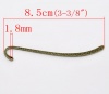 Imagen de Marcadores de libro Aleación del Metal Del Zinc de Torcido,Tono Bronce,Raya 8.5cm de  longitud, 10 Unidades 