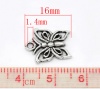 Picture of Antique Silver Color Butterfly Charms Pendants 15x12mm, sold per packet of 50