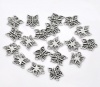 Picture of Antique Silver Color Butterfly Charms Pendants 15x12mm, sold per packet of 50