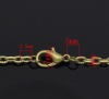 Immagine di Lega di Ferro Collana Tono del Bronzo Strutturato lunghezza:61cm Dimensione della Catena: 4.5x3mm 12 Pz
