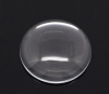 ガラス ドームシール カボション 円形 フラット クリア色 25mm直径、 10 個 の画像