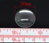Picture of Transparent Glass Dome Seals Cabochons Round Flatback Clear  20mm( 6/8") Dia, 30 PCs