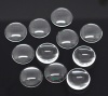 Picture of Transparent Glass Dome Seals Cabochons Round Flatback Clear  20mm( 6/8") Dia, 30 PCs