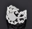 Immagine di Ottone Regolabile Anello Tondo Bianco Basi per Cabochon Addetti 8.0mm 18.3mm(US ) 20 Pz