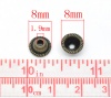 Immagine di Lega di Zinco Coppette Copriperla Cono Tono del Bronzo (Addetti 14mm Perline) Modello Disegno 8mm x 5mm, 100 Pz