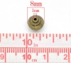 Image de Perle en Alliage de Zinc Lanterne Bronze Antique 8mm x 8mm, Taille de Trou: 1mm, 50 PCs