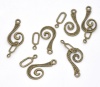 Image de Fermoir Toggle Tourbillon Bronze Antique, Longueur: 26mm, Largeur: 13mm, 30 Kits
