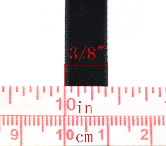 Immagine di Velluto di Cotone Nastro Nero 9.2m x 10.0mm, 10 Yard