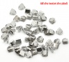 Picture of Necklace Cord End Caps Ribbon Crimp End Findings Silver Tone 8mmx6mm, 200 PCs
