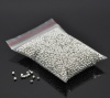 Picture of Iron Based Alloy Seed Beads Ball Silver Plated About 2mm Dia, Hole: Approx 1mm, 30000 PCs
