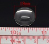 Picture of Transparent Glass Dome Seals Cabochons Round Flatback Clear 18mm( 6/8") Dia, 30 PCs