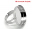 Immagine di Ottone Regolabile Anello Tondo Tono Argento Basi per Cabochon Addetti 25.0mm 18.3mm(US ) 10 Pz