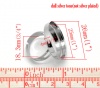 真鍮 アジャスタブル 指輪 リング 円形 シルバートーン 25mm丸皿 18.3mm(日本サイズ約16号) 10 個                                                                                                                                                                                                     の画像