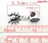 Picture of European Style Large Hole Charm Dangle Beads Halloween Spider Antique Silver 31mm x 13mm, 20 PCs
