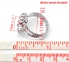 真鍮 アジャスタブル 指輪 リング 楕円形 シルバートーン 18mm x 13mmに適応 18.3mm(日本サイズ約16号) 20 個                                                                                                                                                                                            の画像