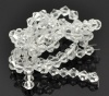 Bild von Klar Kristall Glas Facettiert Kegel Rhomben Perlen 6x6mm, 2 Stränge