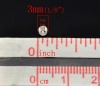 Bild von Eisen(Legierung) Rocailles Perlen Rund Versilbert ca. 3mm D., Loch:ca. 1mm, 1000 Stück