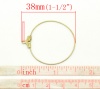 Picture of Zinc Based Alloy Wine Glass Charm Hoops Circle Ring Antique Bronze 38mm x 35mm(1 1/2"x1 3/8"), 100 PCs