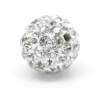 Bild von Klar Verlegt Strass Ball Perlen Beads für Shamballa Armband 10mm.Verkauft eine Packung mit 2