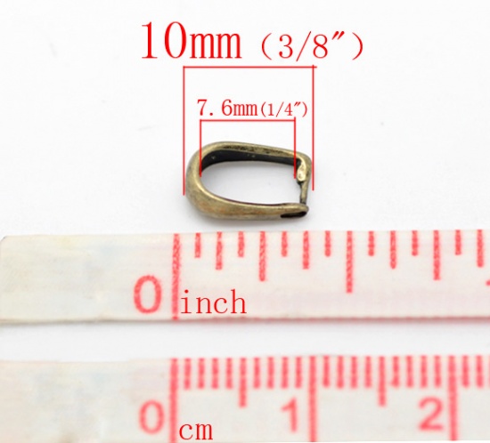 Immagine di Ottone Ganci per Ciondoli Tono del Bronzo 10mm x 6mm, 30 Pz                                                                                                                                                                                                   