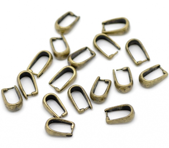 Immagine di Ottone Ganci per Ciondoli Tono del Bronzo 10mm x 6mm, 30 Pz                                                                                                                                                                                                   