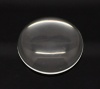 Immagine di Vetro Cupola CabochonCabochon per Abbellimento Tondo Flatback Clear Trasparente Nulla Disegno 3.5cm Dia, 5 Pz
