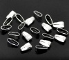 Picture of Zinc Based Alloy Pendant Pinch Bails Clasps Silver Plated 11mm x 4mm, 50 PCs
