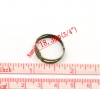 合金 アジャスタブル 貼り付け 指輪 リング 円形 銅古美 8mm丸皿 17.5mm（日本サイズ約14号） 50 個 の画像