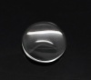 Picture of Transparent Glass Dome Seals Cabochons Round Flatback Clear 12mm( 4/8") Dia, 100 PCs