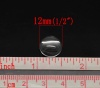 Imagen de Accesorios adornos Vidrio de Ronda Cabochones de CristalTransparente 12.0mm 100 Unidades