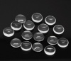 Picture of Transparent Glass Dome Seals Cabochons Round Flatback Clear 12mm( 4/8") Dia, 100 PCs