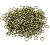 Picture of 0.9mm Iron Based Alloy Open Jump Rings Findings Round Antique Bronze 5mm Dia, 1000 PCs